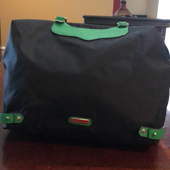 Authentic Rebecca Minkoff Bag. Black Green w Slvr - Picture 4 of 8